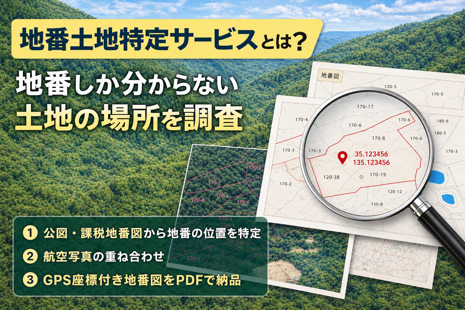 地番しか分からない土地の場所を調査する地番土地特定サービス