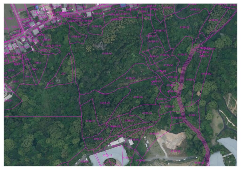 航空写真地番図（土地の位置）