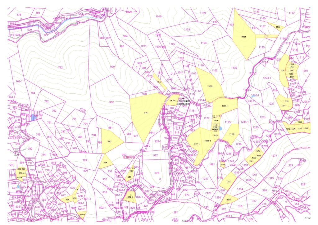 地番土地特定センターの位置図サンプル