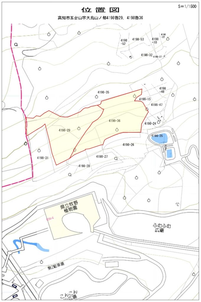土地の位置図（地番位置）