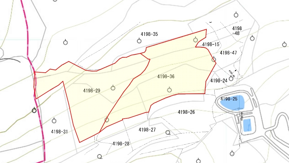 場所不明土地特定サービスの位置図イメージ