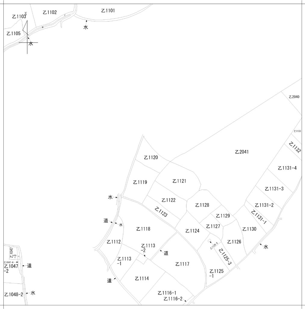 山林の登記所備付地図（公図）