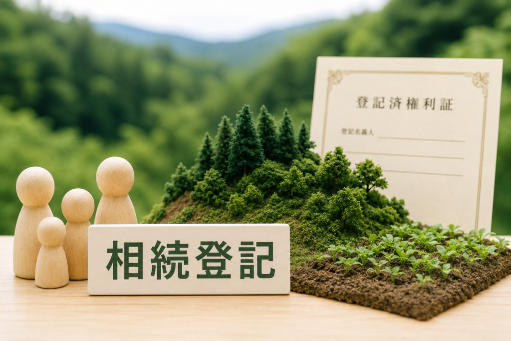 相続した山林や農地の相続登記イメージ
