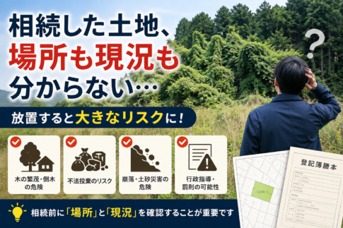 相続した土地の場所や現況が分からないリスクを解説するアイキャッチ画像
