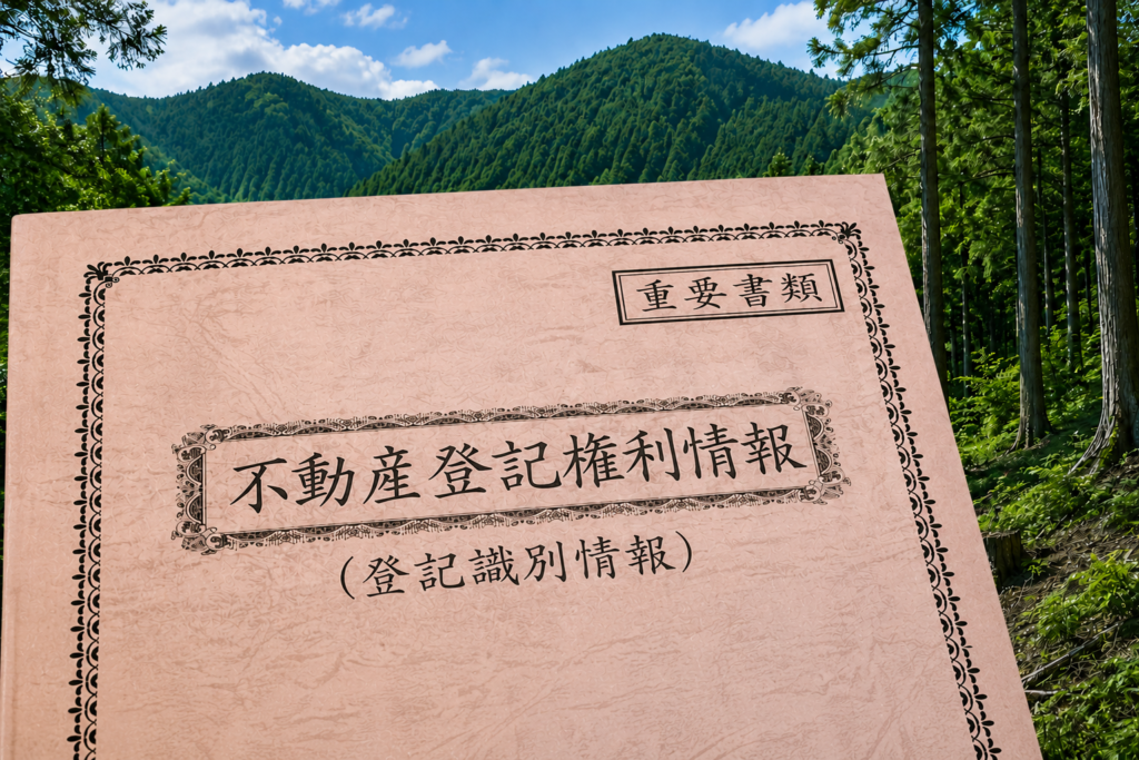 山林の登記簿と公図を使った所在不明土地調査のイメージ画像